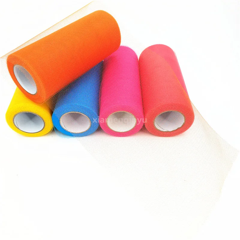 

tulle rolls 15CM*22M DIY Table skirt birthday wedding party decoration tulle organza roll Supplies 7zSH759