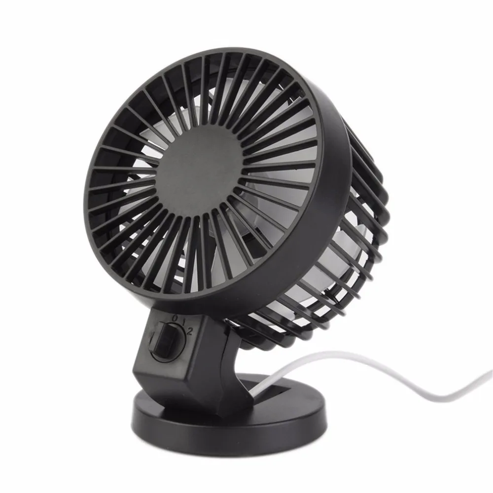 

Mini Portable Dual Blades Cooling Fan Desk Super Mute Table USB Cooler Small Fan Manual Two Wind Speeds Rotate Page Fan