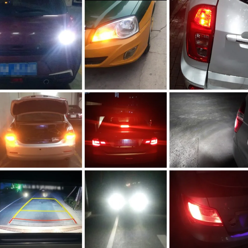 2 шт. 1400LM T20 7443 W21/5W LED 7440 W21W T25 3157 P27/7W светодиодные лампы автомобильные указатели