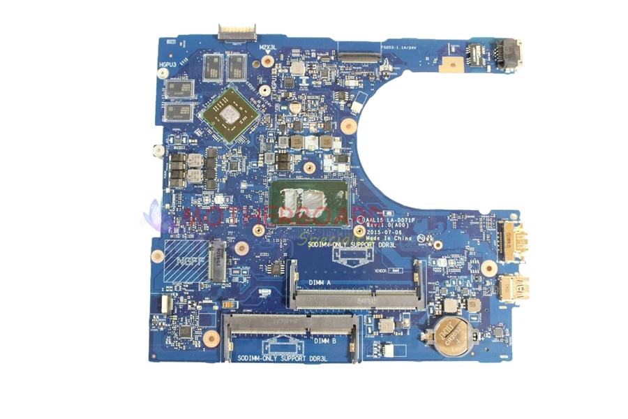 Vieruodis FOR Dell Inspiron 15 5559 Laptop Motherboard AAL15 LA-D071P YVT1C 0YVT1C CN-0YVT1C W/ i7-6500u CPU and R5 M335 4G GPU |