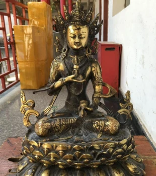 

13 Tibet Buddhism Copper Vajradhara Vajrabhairava Kwan-yin Goddess Buddha Statue