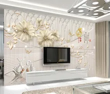 Custom European 3D murals wallpaper flowers beautiful Luxury Desktop Wallpaper For Bedroom wall murals TV backdrop wall Custom European 3D murals wallpaper flowers beautiful Luxury Desktop Wallpaper For Bedroom wall murals TV backdrop wall