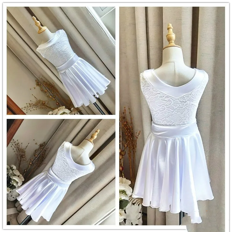 

Grace White Lace Dance Dress For Girls High-end Custom Tassel Ballroom Dancing Skirt Latin Dresses For Kids Competition Costume
