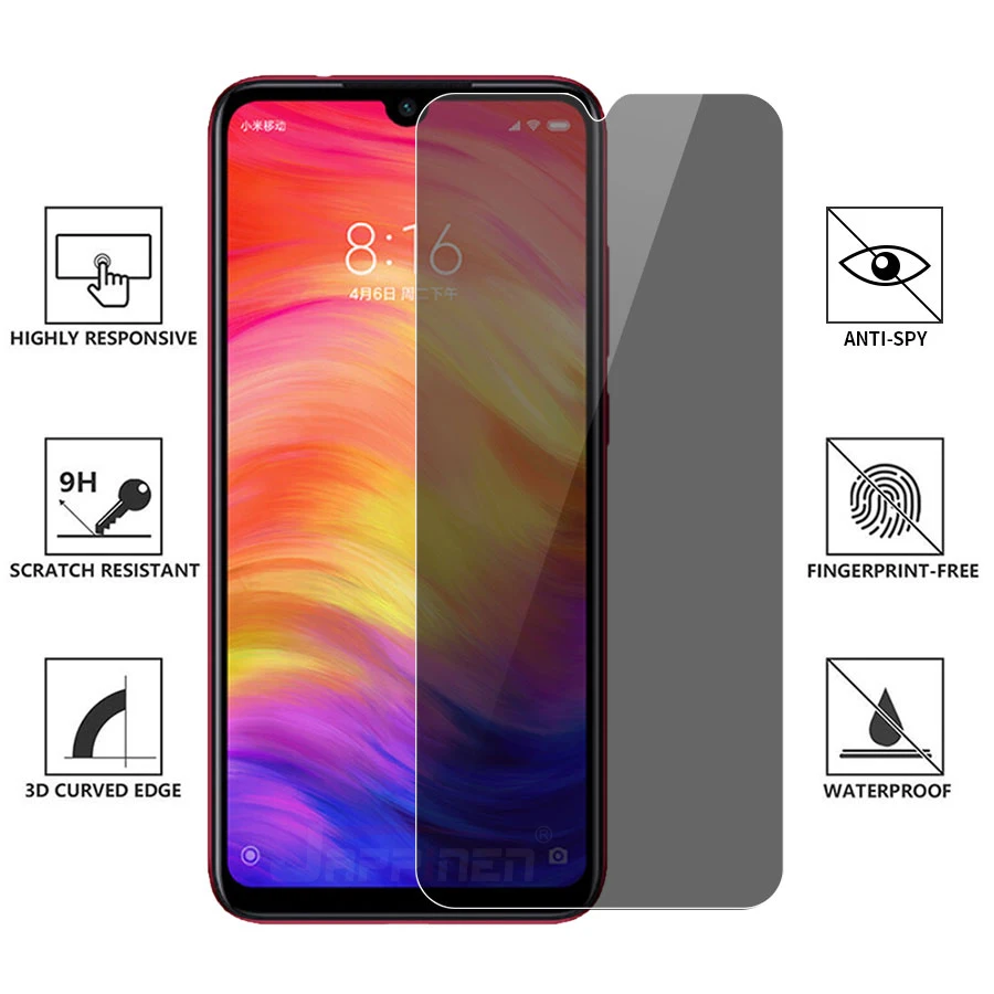 Закаленное стекло для Xiaomi mi 9 8 SE A2 Lite Max 3 mi x 3 Red mi Note 5 6 7 Pro Pocophone F1 антишпионская защитная пленка