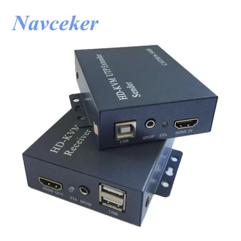 

ZY-HT208KM HDMI USB KVM Extender With Lossless No Latency 100m KVM Extender Over Cat5e Cat6 UTP HDMI USB KVM Extensor By RJ45