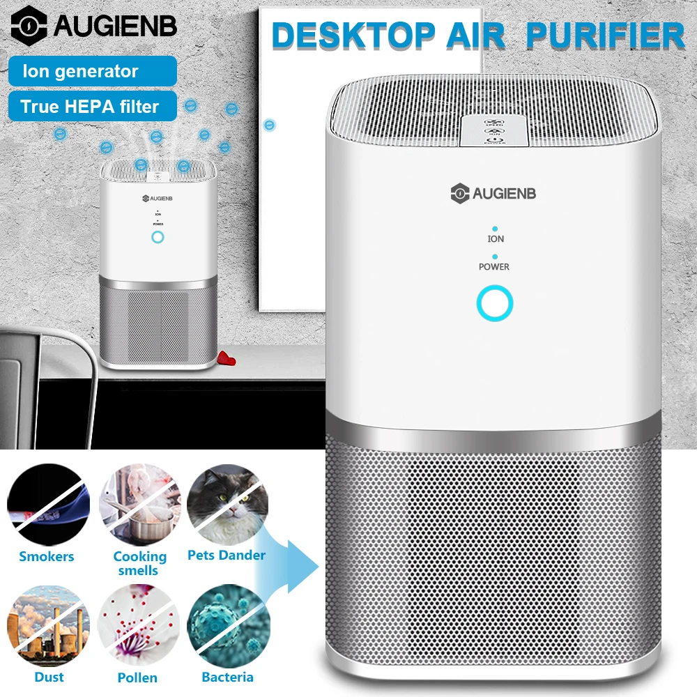 

Augienb Air Purifier With HEPA Active Carbon Filter Air Remove Dust Sterilizer Odor Smoker PM2.5 Air Cleaner For Office Home