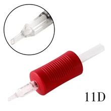 11DT "(25 мм) 20 шт. красный одноразовый зажим для нанесения татуировки трубки с наконечниками профессиональные аксессуары для татуировки оборудование расходные материалы для машин