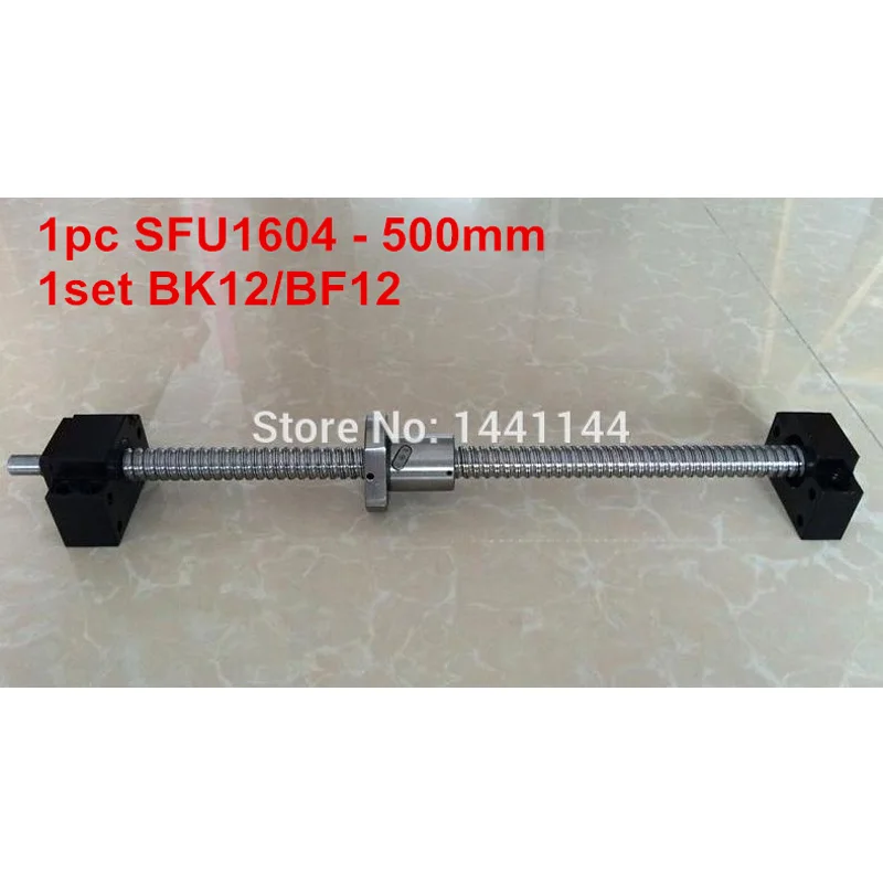 

1 шт. SFU1604-500 мм шариковый винт с концом BK12/BF12 + 1 набор BK12/BF12 поддержка CNC части