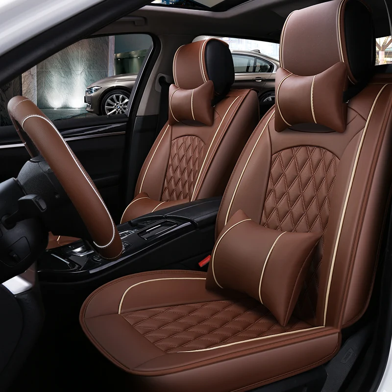 

WLMWL Universal Leather Car seat cover for Citroen all models C4-Aircross C4-PICASSO C6 C5 C4 C2 C-Elysee C-Triomphe