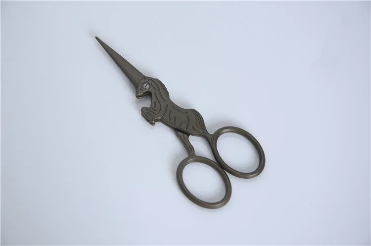 Horse No.7 of Chinese Zodiac Stainless Steel Titanizing Blade Antique Vintage Design Sewing & Embroidery  Scissor Wholesale