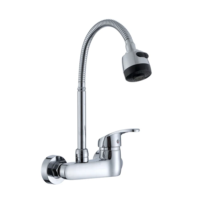 Wall Mounted Kitchen Faucet Single Handle Kitchen Mixer Taps Dual