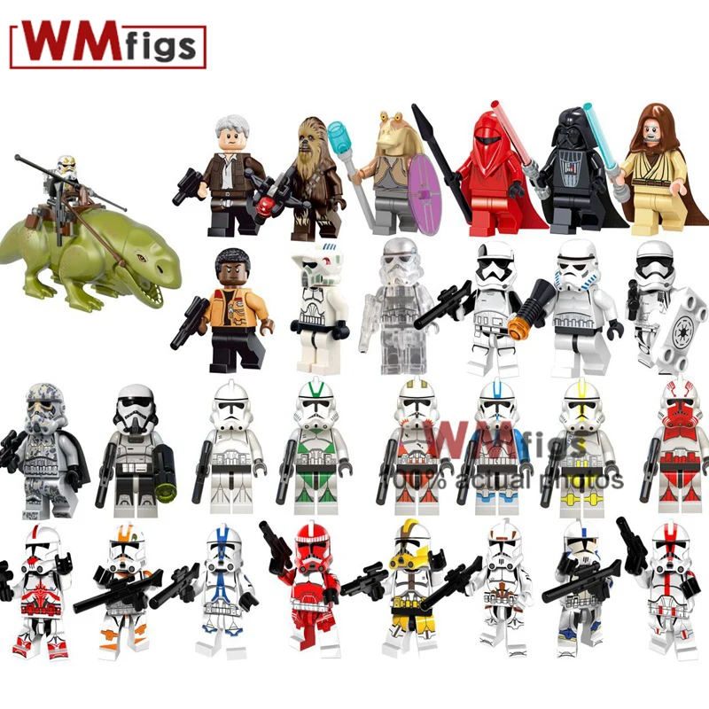 

Stormtrooper Star wars Legoings Clone Troopers Last Jedi Imperial Guard Darth Vader Dewback Building Blocks minifigs toys Gift