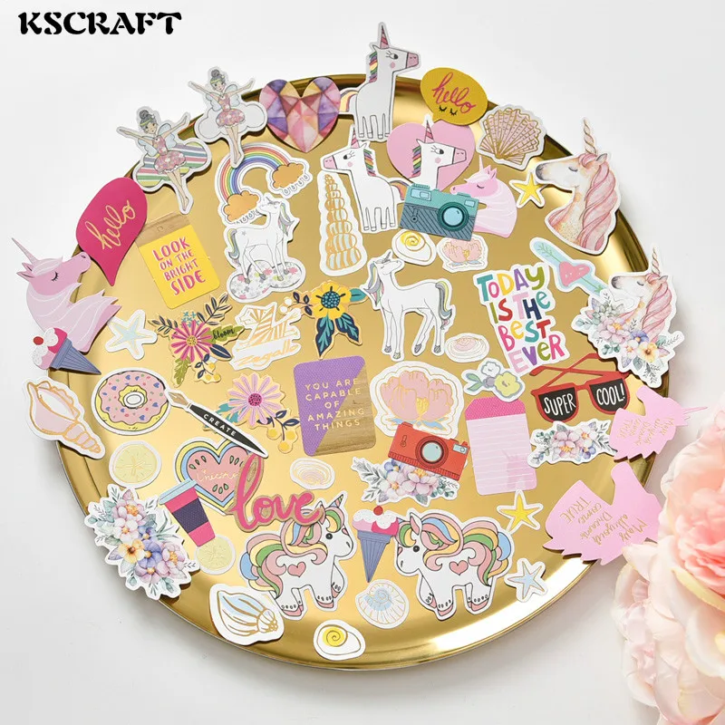 Ksccraft 45 шт милые наклейки с единорогом для скрапбукинга Happy planner/изготовление открыток/Журнал проекта