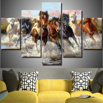 

3D Diamond Painting Running horse Cross Stitch Crystal Needlework Diamond Embroidery Animals Full Diamond Decorative gift DK066
