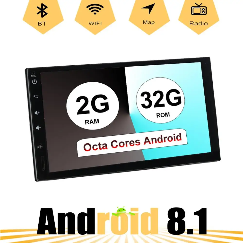 

Octa Core 2 Din Android 8.1 Fit for NISSAN QASHQAI Tiida Car Audio Stereo Radio GPS TV 3G WiFi dvd automotivo Universal 32G