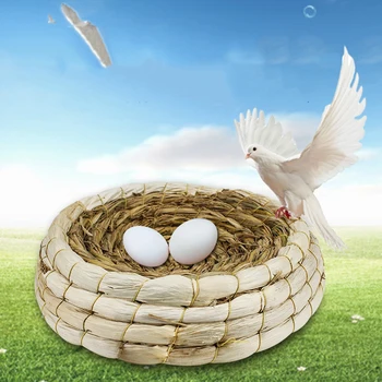 

@HE Corn Fur Weaving Pigeon Pet Nest Grass Nest Hand-woven Bird Nest Pigeon Racing Pigeon Rabbit Hamster Small Pet Nest