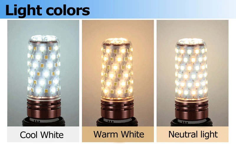 8W 12W 16W LED Corn Light E14 E27 SMD2835 AC220V Household Decorative Chandelier Table Lamp (8)