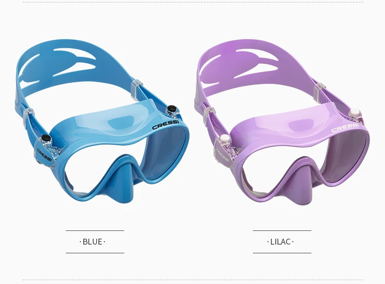 Cressi F1 бескаркасная маска для подводного плавания из закаленного стекла с одним объективом с одним окном, Маскарадная маска для подводного плавания с низким объемом для взрослых