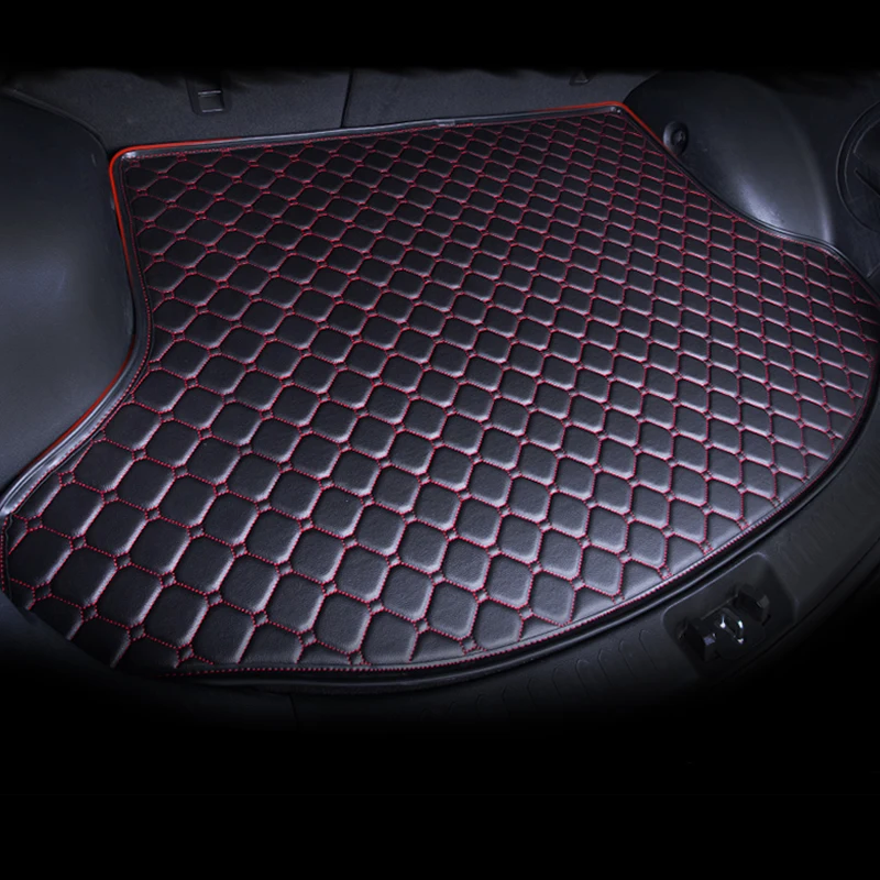 Cutom Fit Artificial Leather Cargo Liner Argyle Skidproof Trunk Mat