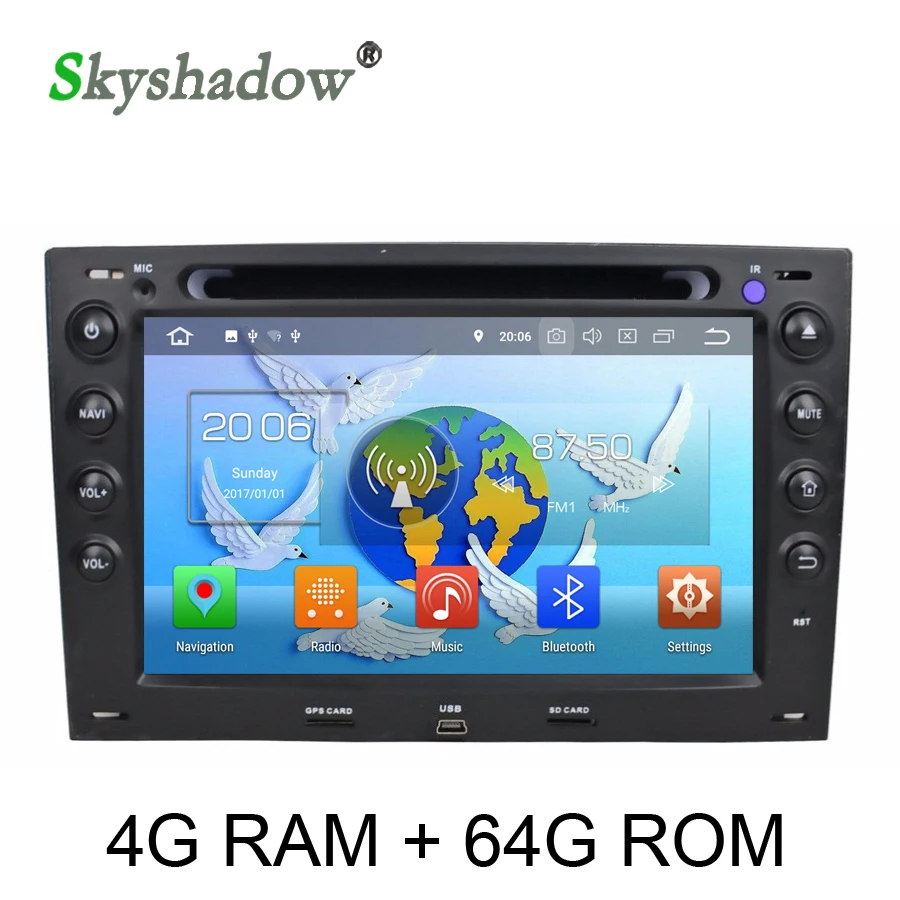 TDA7851 Android 8 0 Core 4G + 64 ГБ для R enault Megane 2 ii 2003 2010 dvd плеер gps карта RDS радио LTE WIFI Bluetooth 4