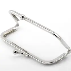 10 серебристого цвета DIY кошелек сумка ручка металлическая Рамка застежка заклепка прямоугольник высокого качества 10,5x6 см