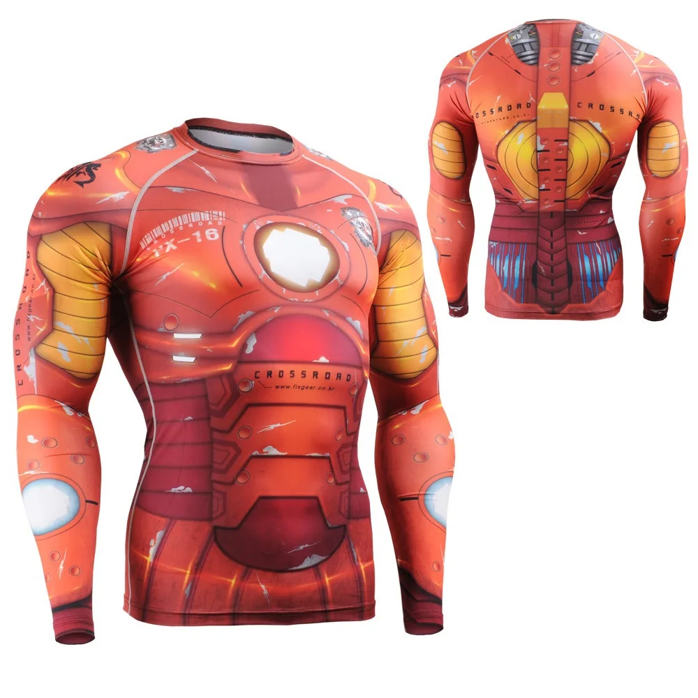 Buy Technical Iron Man Compression Shirts Quick drying 4 Way Stretch Skin Rash