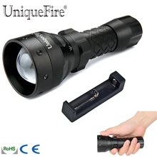 UniqueFire 1407 IR 940nm светодиодный регулируемый масштрабируемый фонарик 3 режима 30 мм выпуклая линза Факел+ Зарядное устройство для кемпинга на открытом воздухе