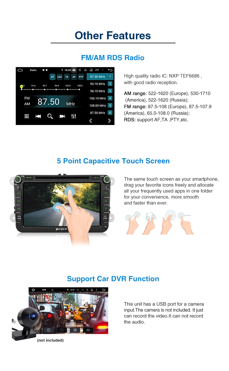 Excellent Pumpkin 2 Din 8"Android 9.0 GPS Autoradio Stereo Car Multimedia Player For Volkswagen/Golf/Skoda 4GB RAM 32GB ROM Wifi OBD2 DAB 19 Excellent Pumpkin 2 Din 8"Android 9.0 GPS Autoradio Stereo Car Multimedia Player For Volkswagen/Golf/Skoda 4GB RAM 32GB ROM Wifi OBD2 DAB 19