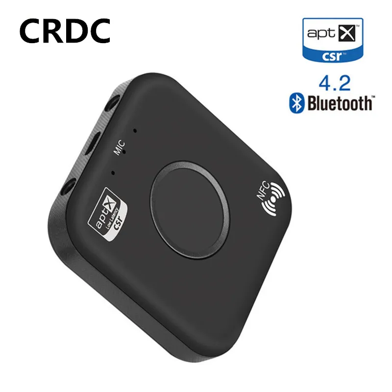 

CRDC Bluetooth Receiver 4.2 Aptx Wireless Bluetooth Audio Receiver 3.5mm Car Aux Bluetooth Adapter for Speaker Headphone