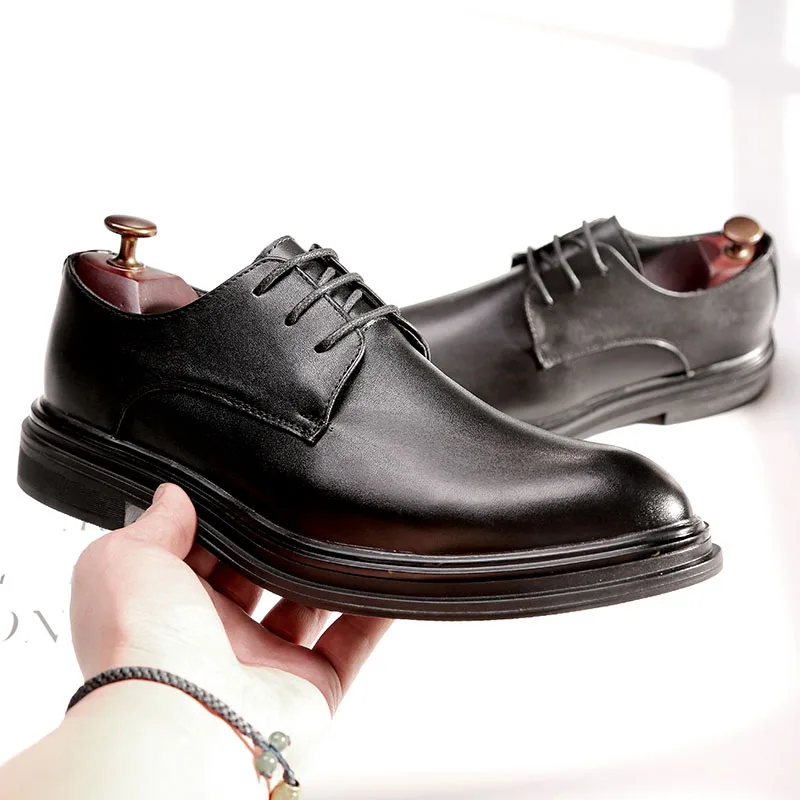 DESAI Shoes Men Korean Fashion Pointy Casual Men's Shoes Spring Summer Autumn Winter Leather Shoes Business Flats