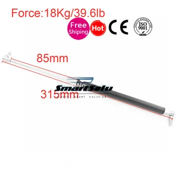 

Free shipping 2pcs/lot Gas Spring 18Kg / 39.6lb Force 85mm Stroke Hood Lift Support for Funiture Door 315mm Central Distance