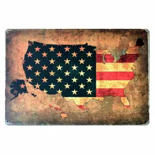 [Mike86] Флаг США карта металлические знаки Подарок паб Wall art Живопись Плакат Бар Декор AA-114 заказ смешивания 20*30 см