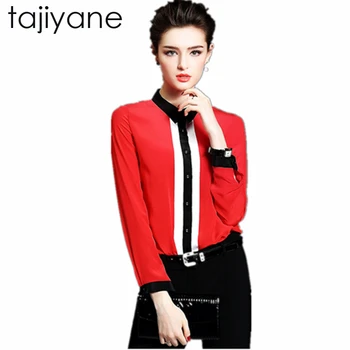

TAJIYANE Women Body Blouse Shirt Long sleeve Polo White Red Black Spring Autumn Female Clothing korean Work Wear Tops New LD162
