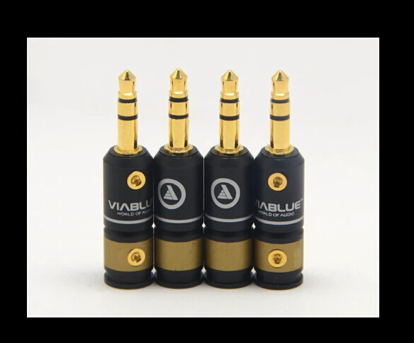 

3.5mm VIABLUE Male Repair headphone Jack Plug Gold 3 Pole Metal Audio Soldering 10PCS