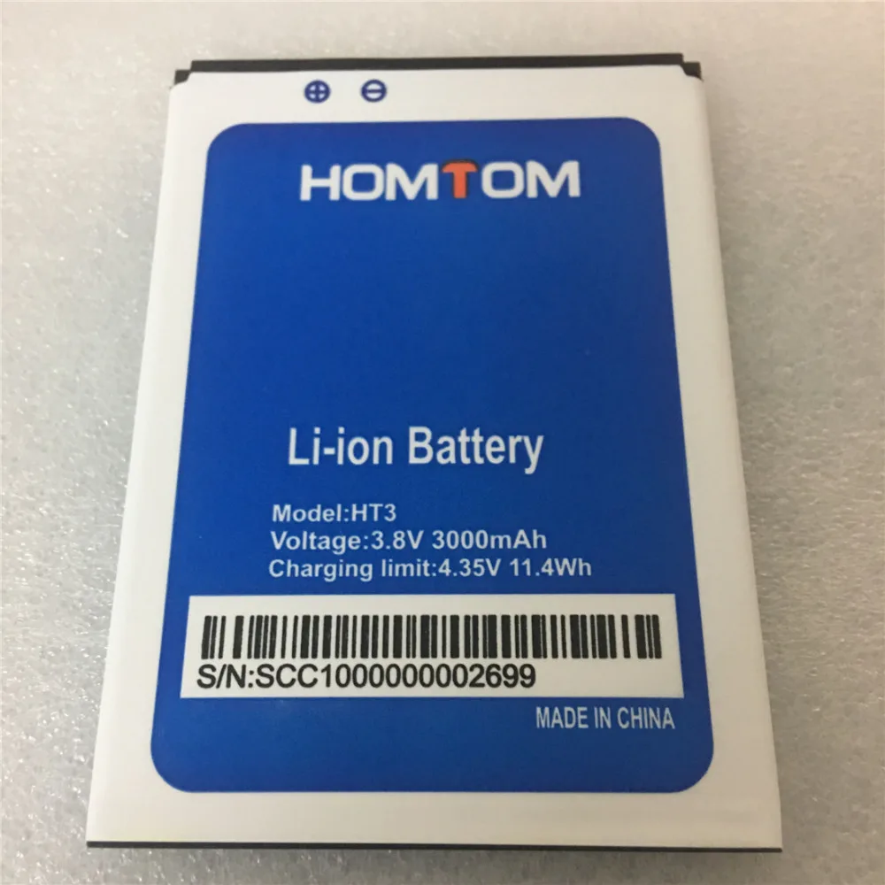 Homtom HT3 батарея Оригинальная Замена 3000 мАч мобильный телефон Аккумуляторная для