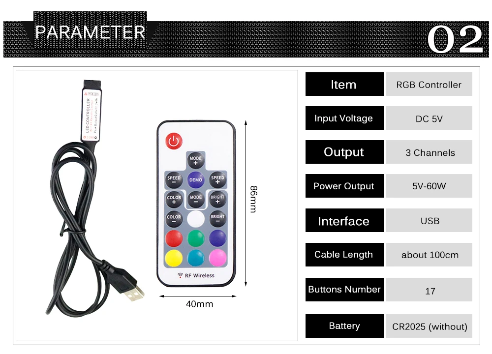 USB RGB светодиодный Управление; 5V светодиодный полосы светильник дистанционного Управление 4pin гнездовой разъем для светодиодный полосы RGB диммер постоянного тока, характеристики 5В JQ