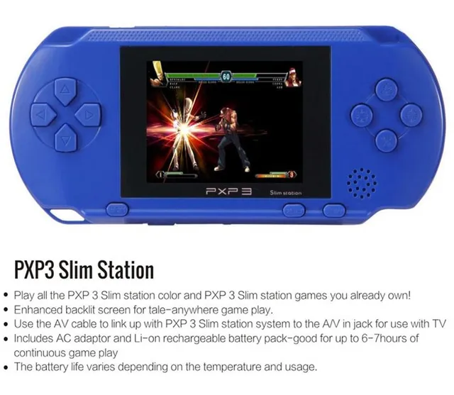 3'' Portable 16 Bit Retro PXP3 Slim Station Video Games Player Handheld Game  Console 2pcs Game Card built-in 150 Classic Games - AliExpress