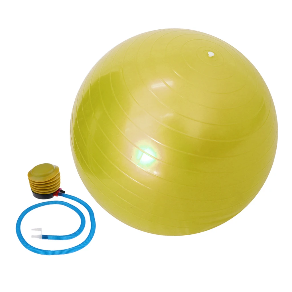 55 см Анти Взрыв спортивный мяч для йоги w/насос Пилатес фитнес спортзал баланс стабильность швейцарский мяч фитнес упражнения тренировки Массажный мяч - Цвет: Yellow