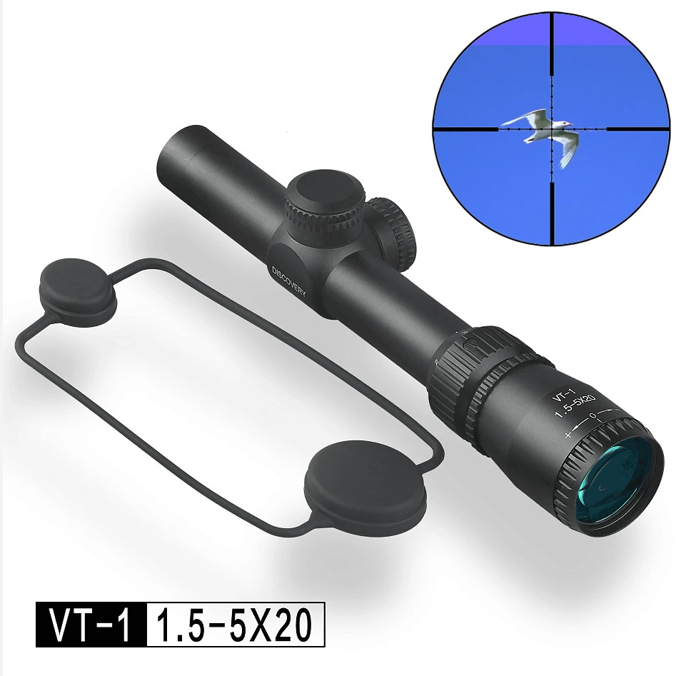 DISCOVERY new VT-1 1.5-5X20 short price outdoor gun aiming dense point line differentiation rifle scope DISCOVERY new VT-1 1.5-5X20 short price outdoor gun aiming dense point line differentiation rifle scope
