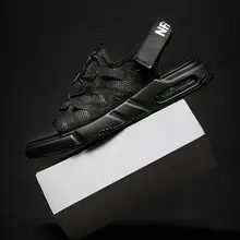 Для мужчин's; сандалии с вырезами; сандалии кожаные Пляжная Летняя обувь прочная нескользящая обувь Повседневное Вьетнамки с подошвой из цельного дерева