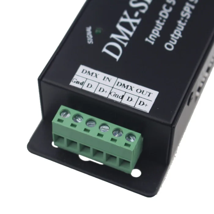 DC5-24V DMX-SPI декодер Вход Dmx 512 сигнала Выход SPI декодер сигналов переключатель Поддержка WS2801 WS2811 WS2812b пиксель rgb светодиодные ленты
