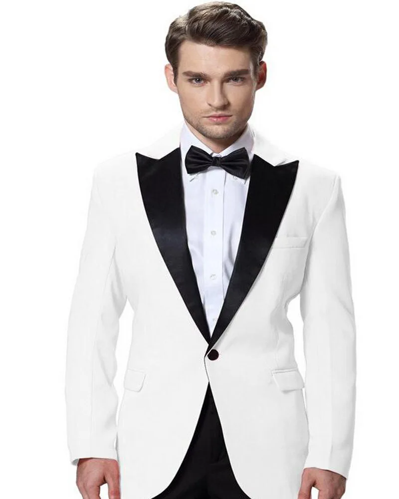 White/Grey/Champagne Multicolor Tux for Groom, Unique Man Suits with ...