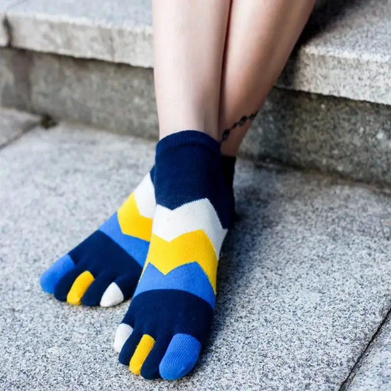 3 пар/лот осень-зима Для женщин носки теплые, мягкие, комплекты с рисунками «пять пальцы рук и ног носки Для женщин хлопковые носки Удобная Подарочная XH78