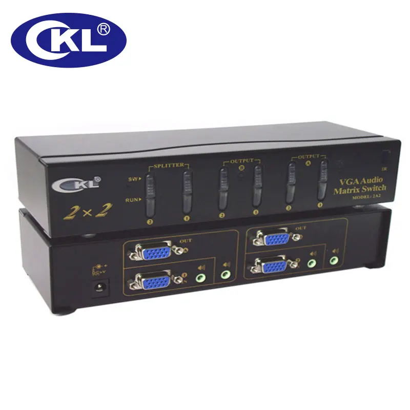 

CKL-2A2 2x2 Matrix VGA Switch Splitter with Audio and IR Remote