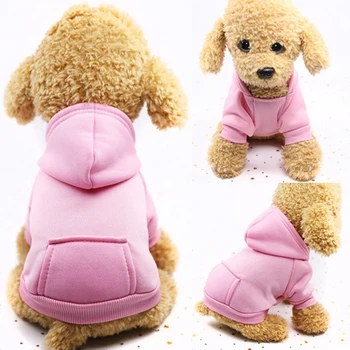 

Autumn Winter Dog Hoodie Back Pocket Design Dog Clothes Sport Style Dog Cat Pet Warm Sweatshirt