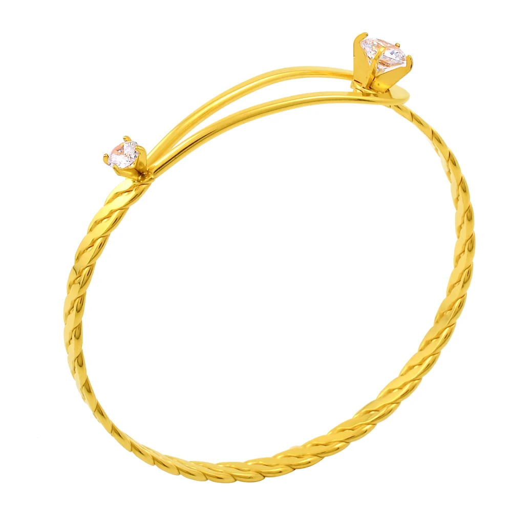 Mjb0499 Twist Wire Wrap Braccialetto Chiaro Zircone Intarsio Delle Donne Di Modo 2017 Del Braccialetto