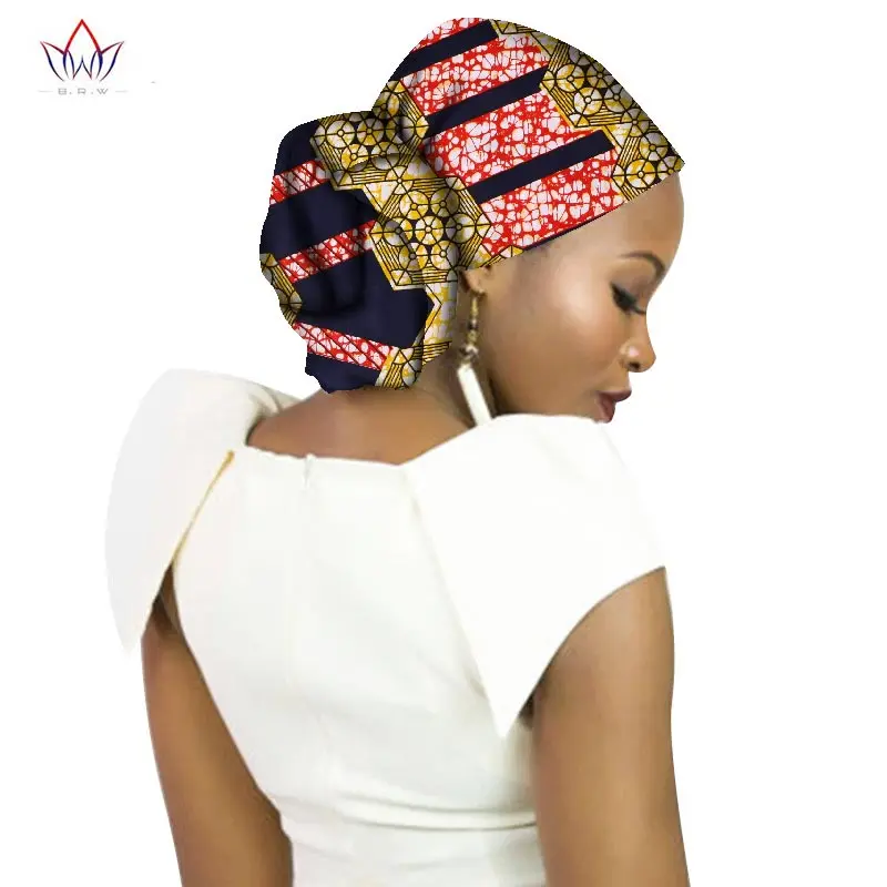Модный стиль, Африканский головной убор для женщин, Анкара, повязка на голову, украшения, обертывание, галстук, шарф, африканские аксессуары для волос, BRW WYB65 - Цвет: 25
