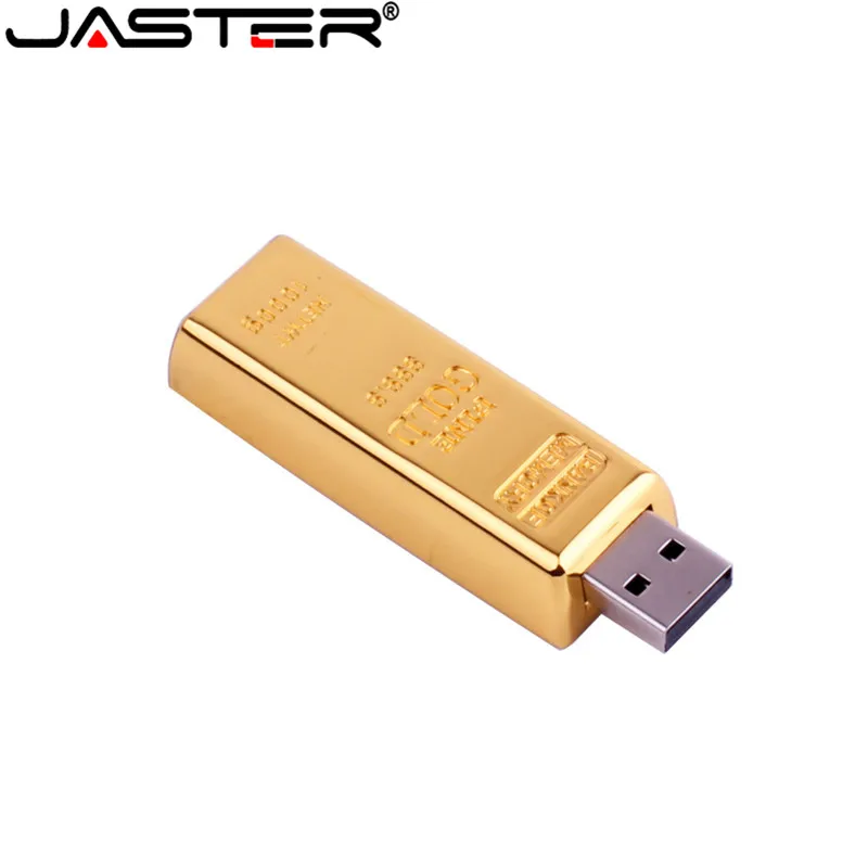 JASTER золотой слиток usb флеш-накопитель карта памяти Золотой бар Флешка 4 ГБ 8 ГБ 16 ГБ 32 ГБ 64 ГБ флеш-накопитель U диск подарок