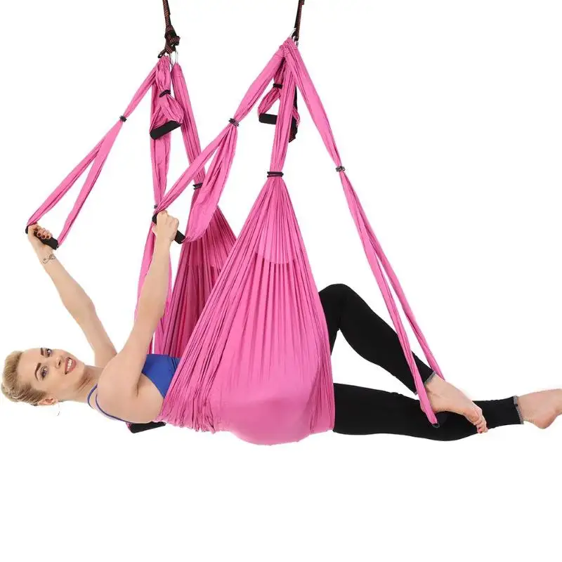 High Strength Yoga Hammock Parachute Swing Inversion Therapy Anti-gravity Decompression Flying Yoga Hammock Gym Hanging Fitness High Strength Yoga Hammock Parachute Swing Inversion Therapy Anti-gravity Decompression Flying Yoga Hammock Gym Hanging Fitness