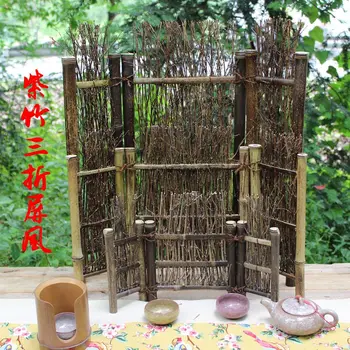 

bamboo woven bamboo fence with zero screen small tea tea ceremony tea table decoration decoration tea bamboo products